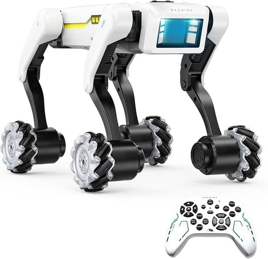 Smart Robot Dog for Kids Ages 6-12, Voice and Remote Control Robotic Pet, 30+ Bionic Actions, All-Terrain Stunt Moves, 25m Range, STEM Toy for Kids
