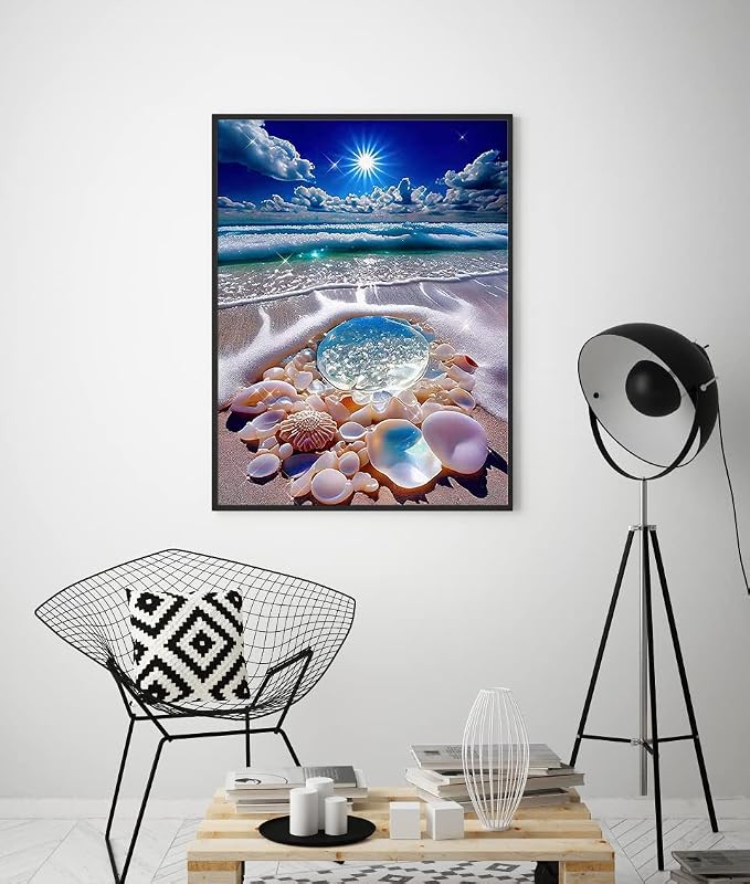 Seashell Starfish Summer Beach Jigsaw Puzzles for Adults 500 Piece Wooden Puzzles for Youth Childre Family Challenging Puzzle Floor Props Funny Game Toy Home Decor Best Gifts