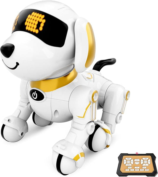 Dwi Dowellin Robot Dog for Kids 8-12,Remote Control Smart Robotic Dogs Pet Puppy Robotic Toy,Interactive Touch Walking Talking Toys for Boys Girls Christmas Birthday Gifts
