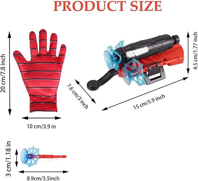 2Pcs Spider Silk Launcher Set for Kids- Can Grab Small Objects,Hero Role-Play Toy,DIY Cosplay Children's Wrist Ejection Launcher,Birthday Christmas for Kids