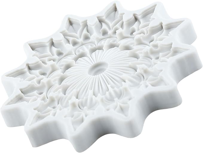 Baroque Relief Flower Polymer Clay Mold Relief Flower Lace Silicone Molds for DIY Craft Epoxy Resin Casting Polymer Clay Tools Crafts Air Dry Jewelry Making