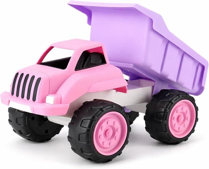 Liberty Imports Big Plastic Dump Truck in Pink Color for Toddlers and Girls - Large Tilting Dumper, Free Play Toy Vehicle for Kids Indoor and Outdoor Imaginative Play