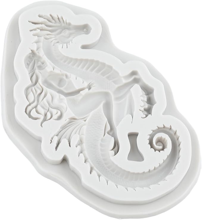 Seahorse Polymer Clay Mold Seahorse Mermaid Princess Silicone Molds for Jewelry Making Epoxy Resin Casting Air Dry Polymer Clay Craft