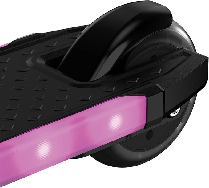 Razor Kick 2 Glow Steel Kick Scooter with Motion-Activated Light-Up LEDs for Children 5 and Up, Maximum Rider Weight of 143 Pounds, Black