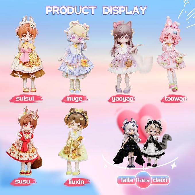 Minty The Fantasy Forest Series 1/12 BJD Doll OB11 Size Action Figures Collectable Anime Figures Dolls Mystery Box Gifts (Single Box)