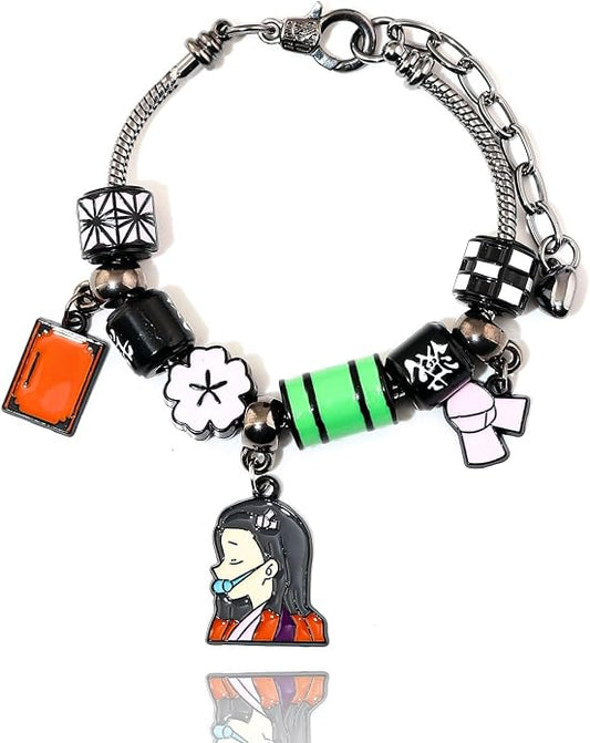 SONGCHANGJEWELRY Anime Figure Tanjiro Charm Bracelet - Tanjiro Nezuko Zenitsu Inosuke Figure Bracelet - Gifts
