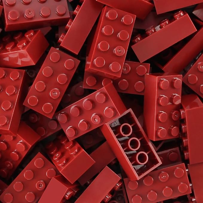 2x4 Bricks Dark Red 320 Pieces Parts Classic Building kit Creative Play Set Basic Blocks Toy Accessories Compatible with 3001 Major Brands
