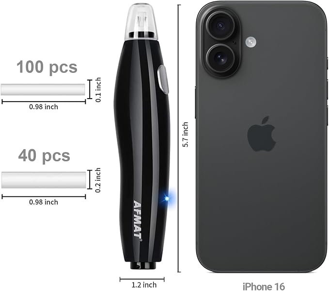 AFMAT Electric Eraser for Artists, Rechargeable Electric Eraser Kit, 140 Refills for Drafting, Electric Pencil Eraser - Battery Operated for Drawing Pencils, Crafts, Arts EE04(Black)