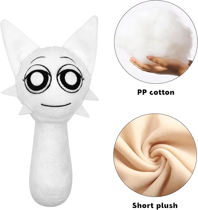 Plush Toys, Horror Games Plushies Toy for Fans, Soft Stuffed Animal Pillow Figure Doll Christmas Birthday Gifts for Adult Kids (Black+White)
