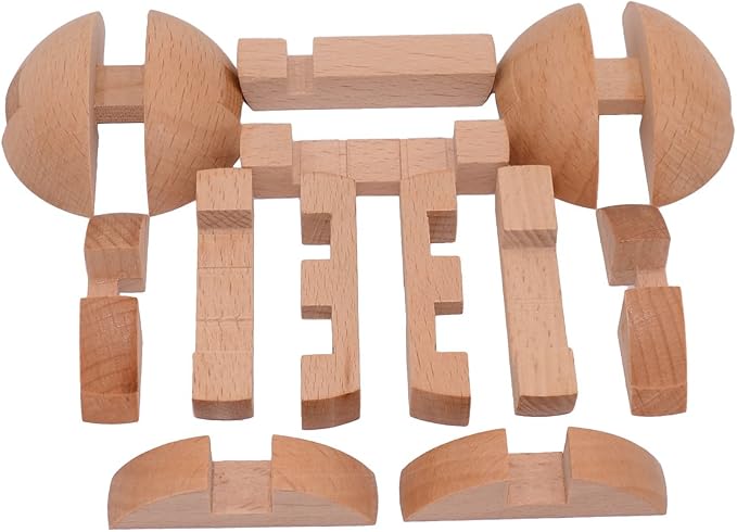 KINGOU Wooden Puzzle Magic Ball Brain Teasers Toy Intelligence Game Sphere Puzzles for Adults/Kids