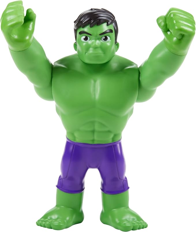 Spidey and His Amazing Friends Marvel Supersized Hulk 9-inch Action Figure,Preschool Super Hero Toy,Kids Ages 3 and Up,Avengers Action Figures