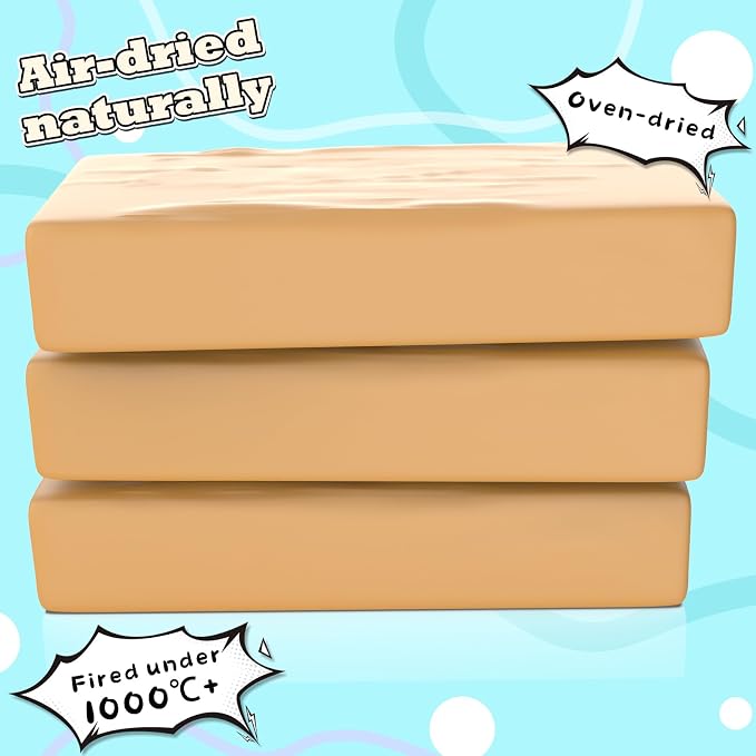 Aujazyble Air Dry Clay - 3.3lbs Yellow Natural Pottery Clay for Kids, No-Cracking & Self Hardening, Professional Bulk Modeling Clay, Sculpting, Arts & Craft Supplies for Classrooms