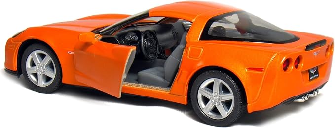 KiNSMART 2007 Corvette Z06 5inch 1:36 Scale 5 Inch Die Cast Metal Model American Muscle Toy Car. Pullback Action Set of 4