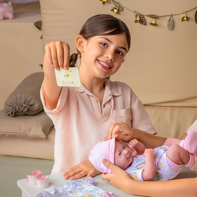 8 piece Layette Baby Doll Gift Set | JC Toys - La Newborn Nursery | 14" Life-Like Smiling Doll w/ Accessories | Pink | Ages 2+, Pink Smiling