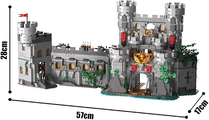 Medieval Knight Castle Building Set,Viking Architecture Tower Modular Buildings, Ideals Christmas Birthday Gift for History Enthusiasts,Creative Gift for Adults and Teen(2554PCS)