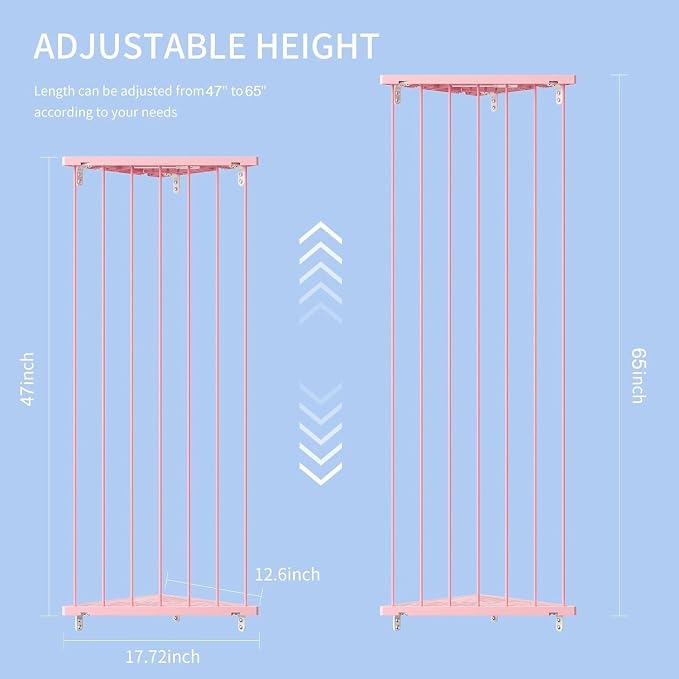 Stuffed Animal Storage Shelf Organizer(Patented) - Corner Stuffed Animal Holder Length Adjustable - Wall Plush Storage for Nursery Playroom Bedroom Kids Room (Pink, Standard)