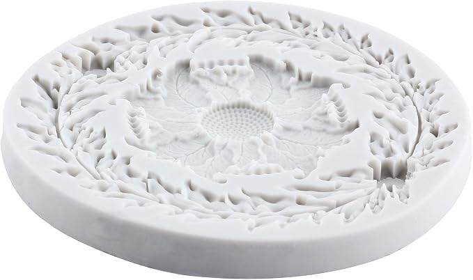 Baroque Style Polymer Clay Mold Baroque Relief Flower Silicone Molds Embossed Flower Mold for DIY Craft Epoxy Resin Casting Polymer Clay Tools Crafts Air Dry Jewelry Making
