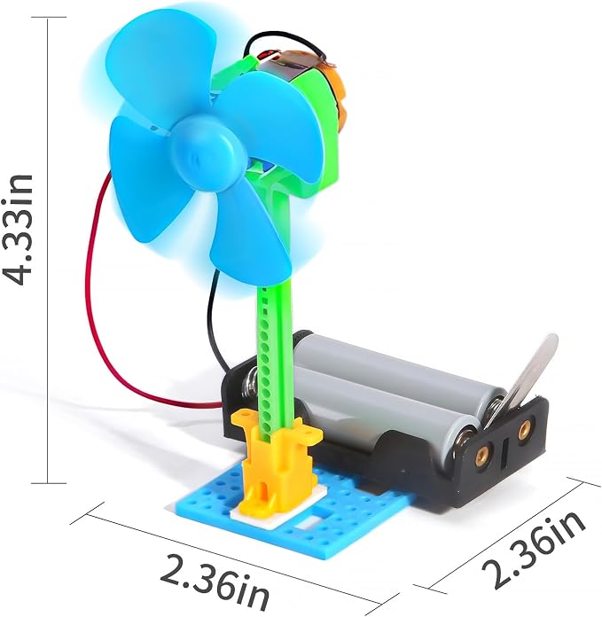 Bulk STEM Kits - 8 Set Electrical Fans, Girls Boys Crafts Science Kits for Kids Age 8-12, STEM Toys for Boys 6-8 8 10 12 13 Classroom, Engineering Activities Experiments Projects Circuit Sunmmer Toys