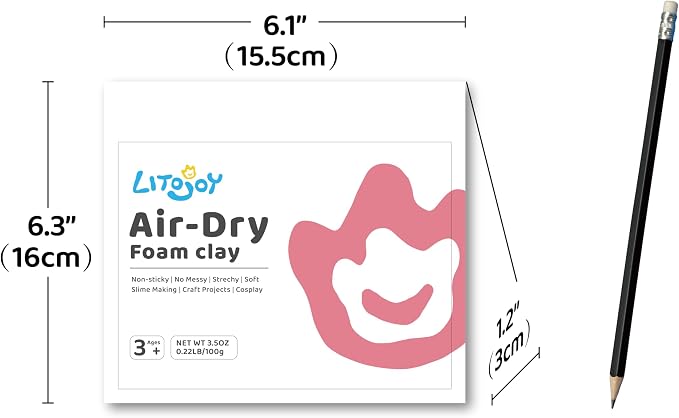 Green Air Dry Foam Clay 1.1lbs/500g - Soft Modeling Clay for Art Projects, Cosplay Props, DIY Crafts (Light Weight & Easy to Use)