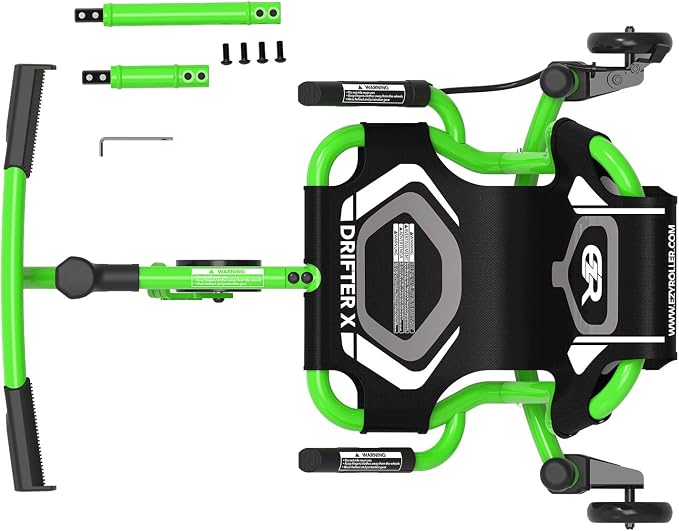 EzyRoller Drifter X Ride On Toy for Kids, Ages 4-12, Up to 154 lbs - Green