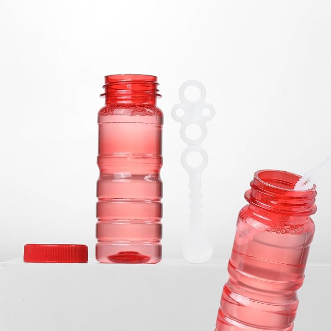novelinks 16 Pack Big Bubble Bottle Bulk for Kids - 4oz Blow Bubbles Solution Novelty Summer Toy - Activity Party Favor Assorted Colors Set (16 Pack 4OZ Bottle)