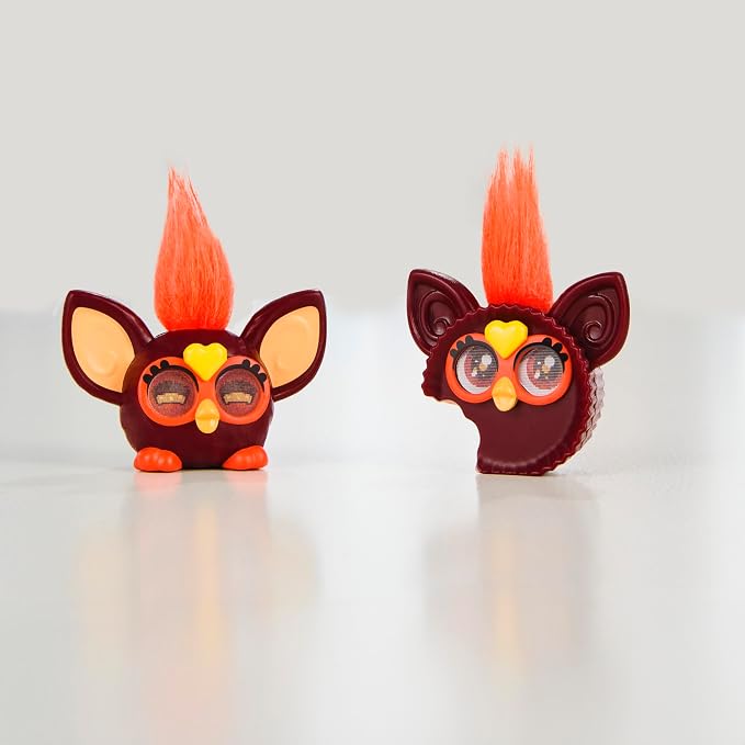 Furby Minis 12 Pack of The Hershey Company Figures, Tiny Collectible 1-Inch Candy Toys, Halloween Handouts for Kids, Easter Basket Stuffers, Ages 6+ (Amazon Exclusive)