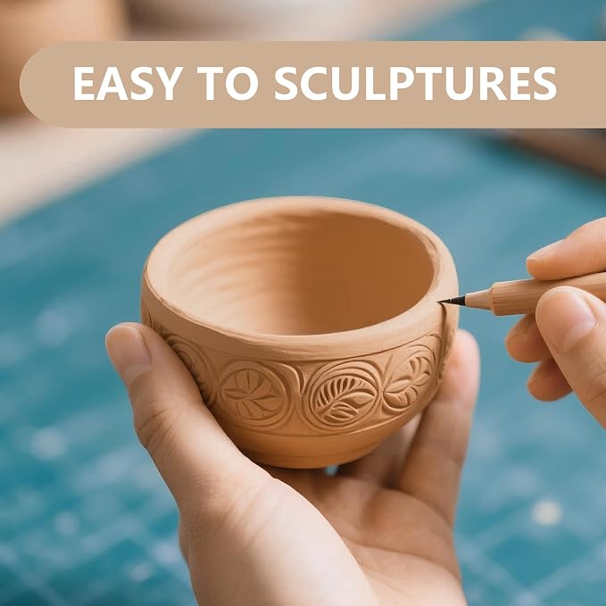 VIBRATITE Natural Air Dry Clay Bulk, 10LBs All-Purpose Modeling Sculpting Pottery Clay for Beginners and Professional (Yellow)