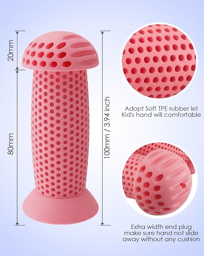 100mm Kids Bike Grips - Bicycle Handlebar Grips with Mushroom Pattern for Kick Scooters, Balance Bikes, and Bikes