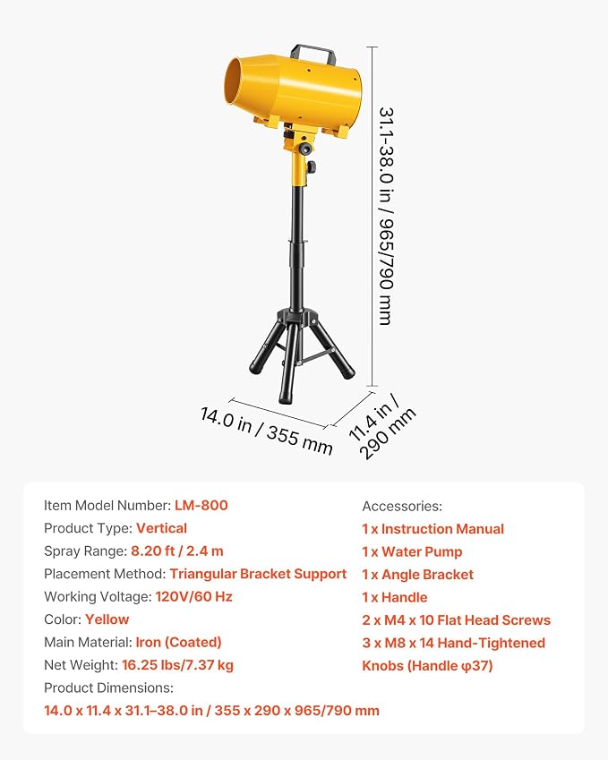VEVOR Foam Machine, Adjustable Angle Control Foam Cannon Party Machine, Bubble Cannon with Fan & Triangular Structure, Dense Foams Maker for Backyard, Celebrations & Party, Continuous Foams Output