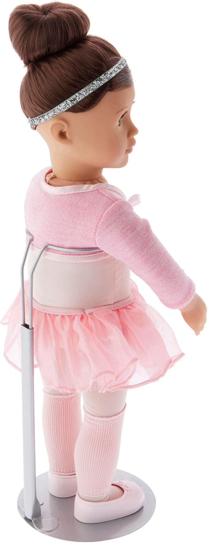 Plymor DSP-90S Silver Adjustable Doll Stand, fits 15, 16, 17, 18, 19, 20, and 21 inch Dolls, Waist is 3" - 4" wide, 8" - 11" around, Pack of 3