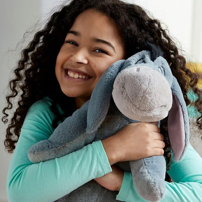 Disney Store Official Eeyore Medium Soft Toy for Kids, Cuddly Character with Fuzzy Texture and Embroidered Details, Floppy Ears and Tail, Disney Plushy Suitable for All Ages