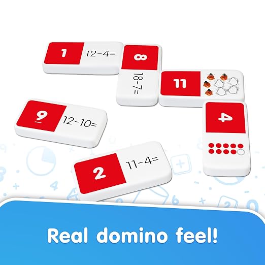 Junior Learning Dominoes Subtraction White 7.8 H x 4.7 L x 1.5 W