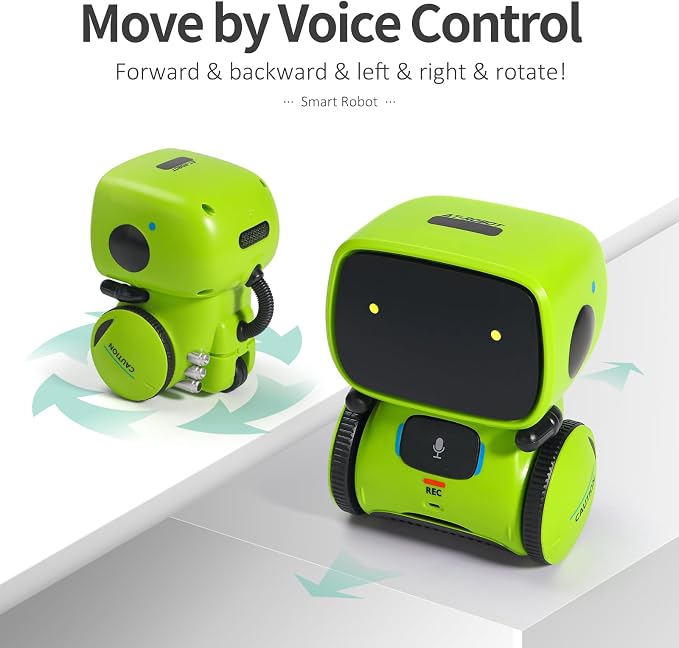 GILOBABY Interactive Talking Robot for Boys, Smart Toy with Touch Control, Playback Mode, Dancing, Singing, Educational Gift for 3-7 Year Old Kids (Green)