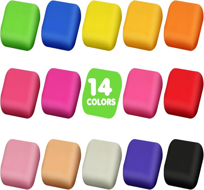 Air Dry Clay, 14 Colors Modeling Magic Clay for Kids | Includes Tools, Soft & Ultra Light, Ages 3-8+ Years, Boys & Girls