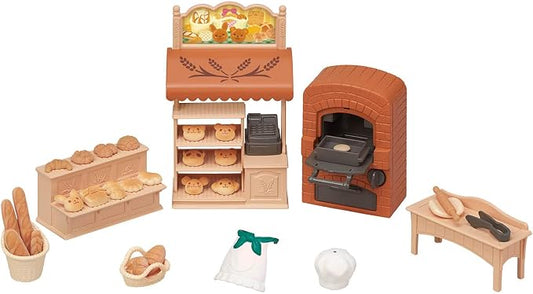 Calico Critters - Bakery Shop Starter Set for Red Roof Cozy Cottage - Dollhouse Furniture – Kids Pretend Play Toy, Miniature Dollhouse Furniture & Accessories Add-On, Ages 3+
