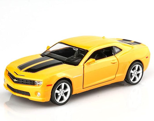 TOKAXI 1/36 Scale Chevrolet Camaro Diecast Cars Models,Camaro Bumblebee Pull Back Toy Cars,Cars Gifts for Boys Girls(Yellow)