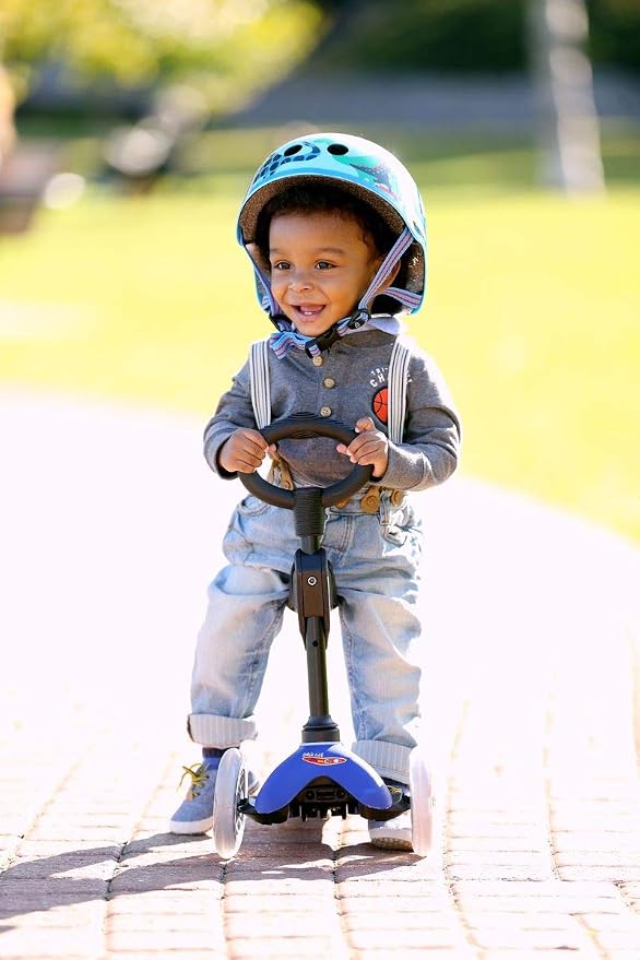 Micro Kickboard | Mini 3-in-1 Deluxe Toddler Scooter for Ages 1–5 | Ride-On with Removable Parent Push Bar | 3 Wheel Lean-to-Steer Design | Adjustable T Bar | Smooth Ride PU Wheels | Swiss Design