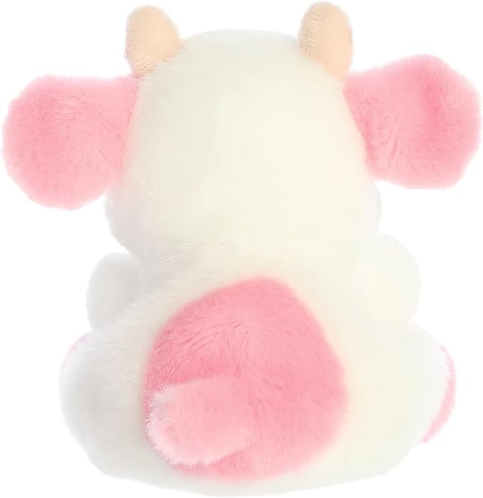 Aurora® Adorable Palm Pals™ Belle Strawberry Cow™ Stuffed Animal - Fun Collectible Plush for Kids and Adult Collectors - Perfect for Decorating Rooms and Birthday Gifts - Pink 6 Inches
