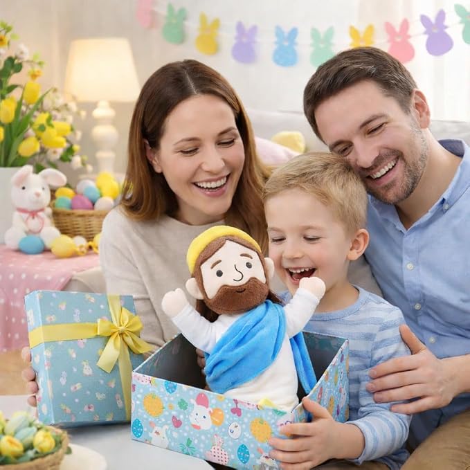 Yelakey 13" Jesus Plush Jesus Stuffed Doll Christian Plushie Doll for Easter Christmas Church Religious Gifts for Kids Adults