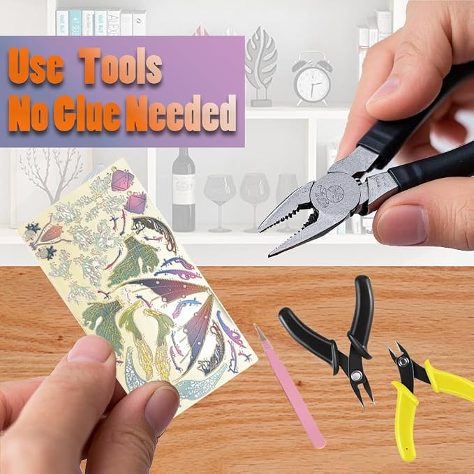 3D Metal Puzzles for Adults,Butterfly Model Building Kits,Cute Insect Design,Brain Teaser Puzzle,DIY Mechanical Assembly Kit Creative Ornament Suitable for Home Decor Art Craft (Blue)