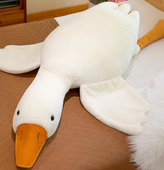 Ryttir Giant Goose Plush - 35" Extra Soft Goose Stuffed Animal Hugging Pillow with Rotund Belly,Safety Nursery Decor & Sensory Comfort Toy,Cuddle Companion for Age 0+(Birthday Gender Neutral Gift)
