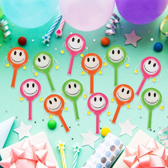 ArtCreativity Smile Hand Drums, Set of 12, Musical Toys for Kids in Assorted Colors, Easy to Play Musical Instruments for Children, Noisemakers for Parties, Music Party Favors and Goodie Bag Fillers