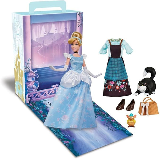 Disney Store Official Cinderella Story Doll - 11 Inches - Includes Coloring Book and Additional Dress, Princess Doll in Classic Outfit, Disney Princess Toys