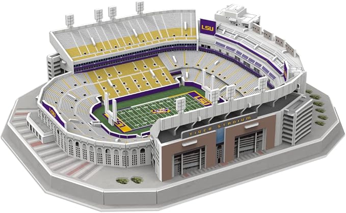 Pro Lion 3D Jigsaw Puzzle of Tiger Big Stadium Construction Building Kits - 88 Pieces | LSU Tigers Football League Gifts for Boys, Adults, Men & Kids Aged 7+ | Puzzles Games Kit for Creative Fans