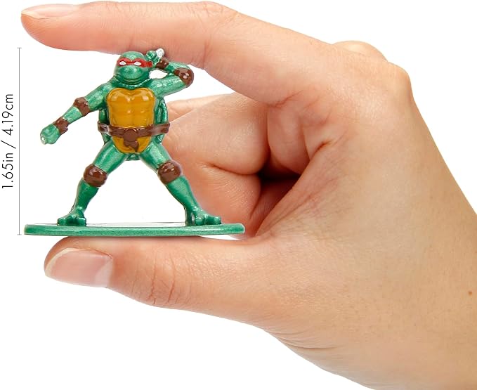 Jada TMNT 1.65" 18-Pack Wave 2 Die-Cast Figures Nano Metalfigs, Toys for Kids and Adults