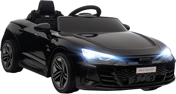 Aosom Licensed Audi RS e-tron GT 12V Ride On Car Truck for Kids, Electric Car Ride On Vehicle w/Parent Remote Control, Music, Lights, for Toddlers, Black