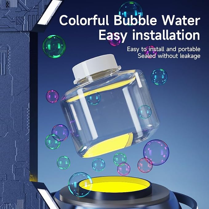 2026 Bubble Blower with LED Lights Automatic Bubble Machine Operated by USB or Battery,for Wedding/Outdoor Party Essential Toy Kids Birthday Gift