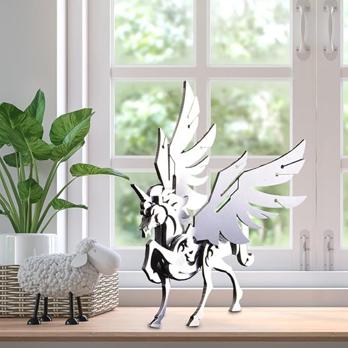Microworld 3D Metal Puzzle, Mechanical Unicorn Metal Model Kits, Steel Warcraft Collection Challenge Brain Teaser DIY Art Craft Decoration 3D Puzzles for Adults