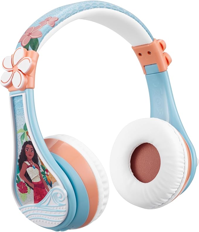 Moana 2 Bluetooth Headphones for Kids. Wireless Headphones for School, Home or Travel