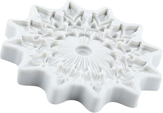 Baroque Relief Flower Polymer Clay Mold Relief Flower Lace Silicone Molds for DIY Craft Epoxy Resin Casting Polymer Clay Tools Crafts Air Dry Jewelry Making